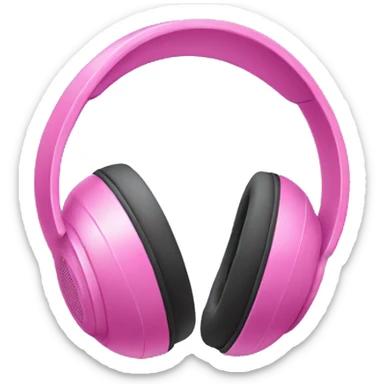 pink headphones  sticker
