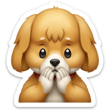 Dog praying  sticker