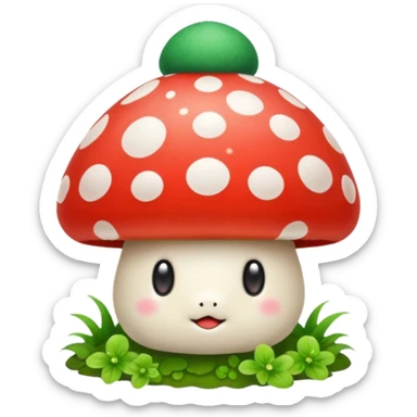 Mushroom pet sticker