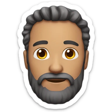 Man with unshaven beard sticker