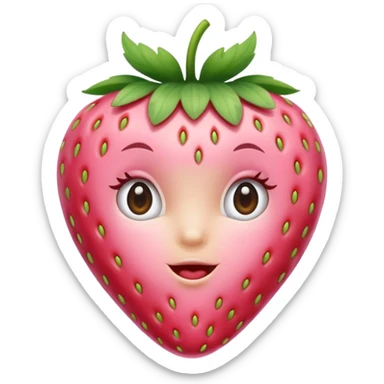 I want a baby pink strawberry  sticker