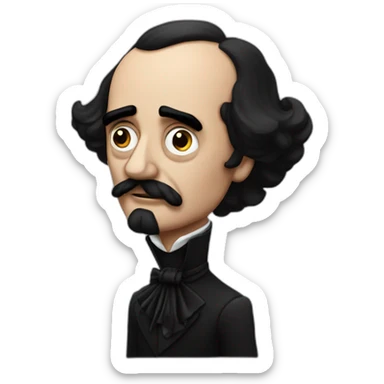 Edgar Alan Poe bailando rap sticker