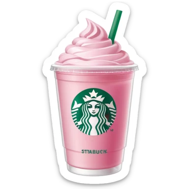 pink drink from star bucks that has the logo light pink with no whip cream sticker