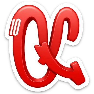 Bold red number 1000 with energetic double underlines like the 100 emoji, vibrant and dynamic design conveying extreme approval and excitement sticker