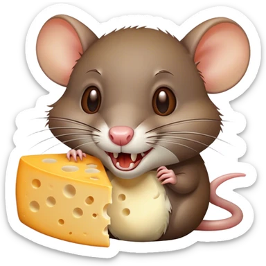 Rat Eating cheze sticker