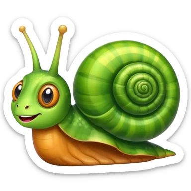 a cute snail with big eyes emoji sticker