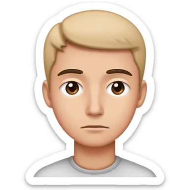 face turning away or looking uninterested sticker