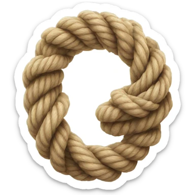 Curled rope sticker