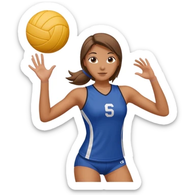 Girl volleyball sticker