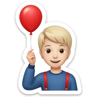 Balloon holder kid sticker