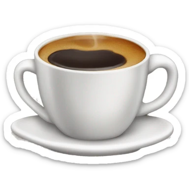 Cup of Americano coffee hot sticker