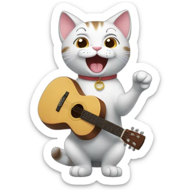 cat sing a song sticker