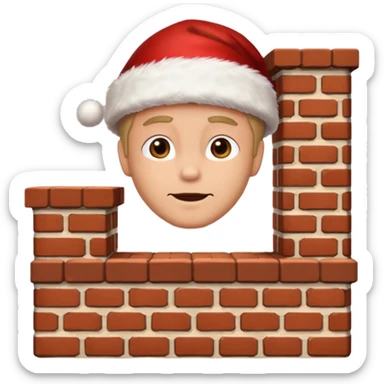 Cristmas male sit down on a chimney sticker