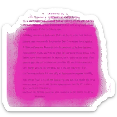 neon pink poem sticker