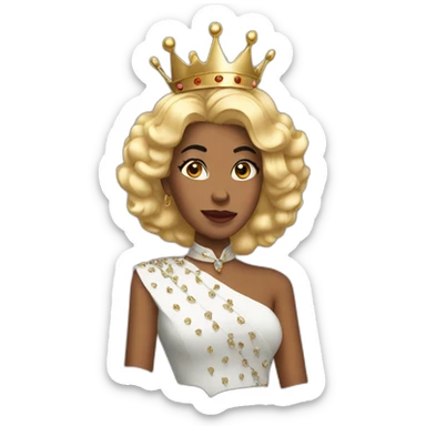 queen with slay emoji sticker