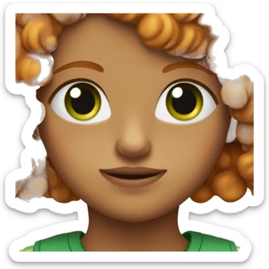 ginger ballrina with green eyes sticker