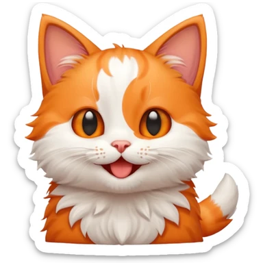 Kitten giggle sticker