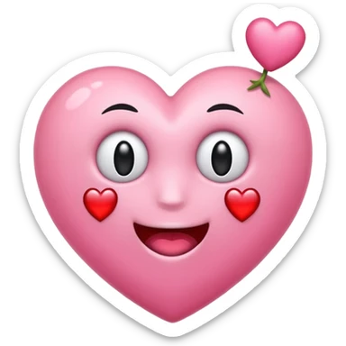 Emoji mit Rosa Herzen sticker
