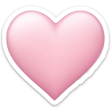 light pink heart  sticker