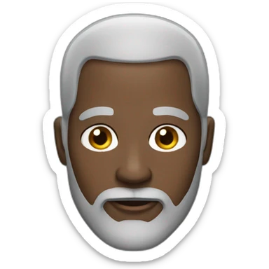 Bald black guy with a gray beard sticker