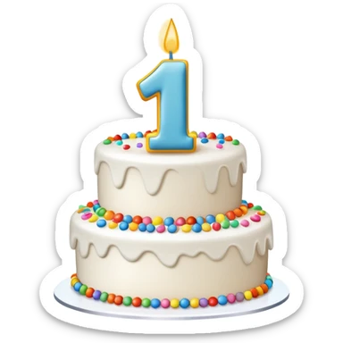 Birthday cake with 11 number in the top sticker