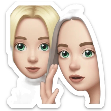 Billie eilish and lana del rey bestie sticker