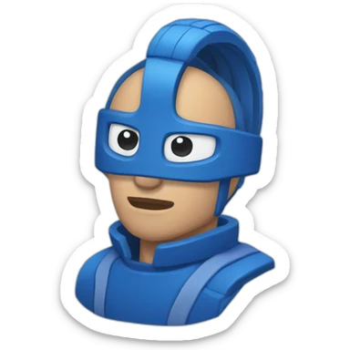 Calvo-montura-azul sticker