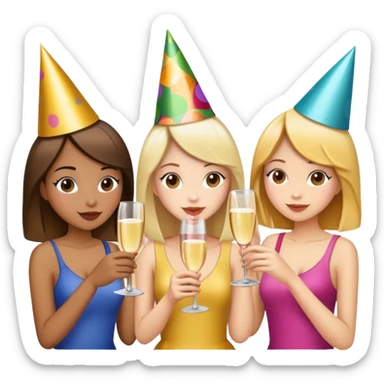 Girly Girl bachelorette party sticker