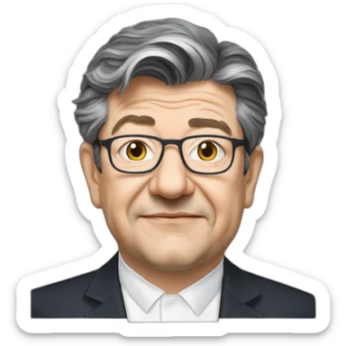 Jean luc mélanchon clow sticker