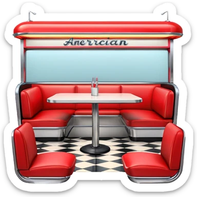 route 66 american diner sticker