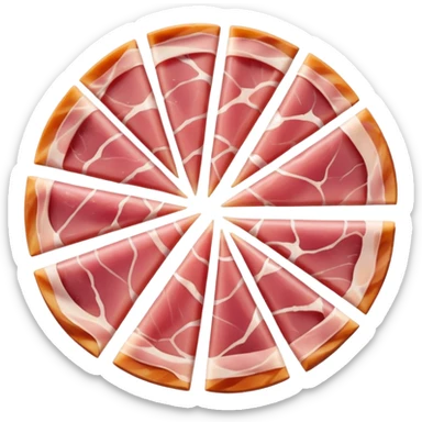 fette di prosciutto crudo affumicato (Parma Ham) sticker
