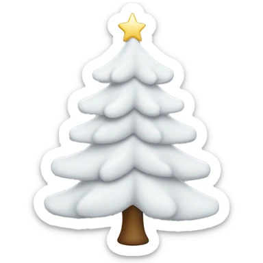 White Christmas tree sticker