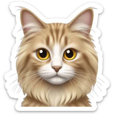 Cat with Farrah faucet hair sticker