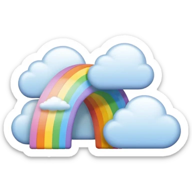 Regenbogen Pastell ohne wolken sticker