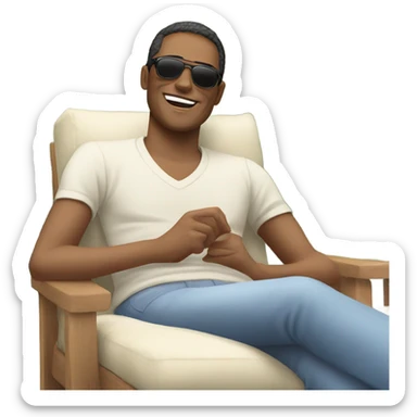 enjoying a sunny day sticker