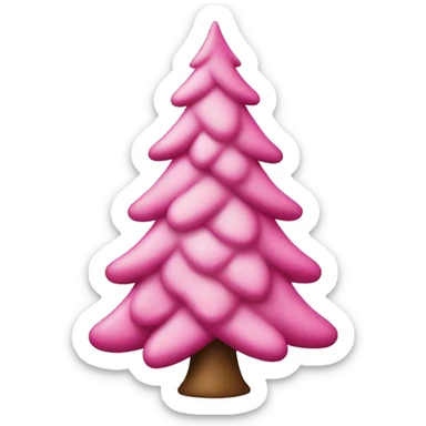 Pink Christmas tree sticker
