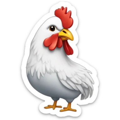 Un gallo con il pigiama sticker