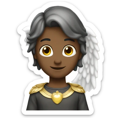 Angel todo de oro alas doradas extendidas  sticker