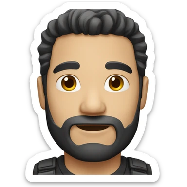 MAN WHITE, BLACK HAIR sticker