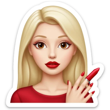 Girly pop with extra Long nails and big lips sticker