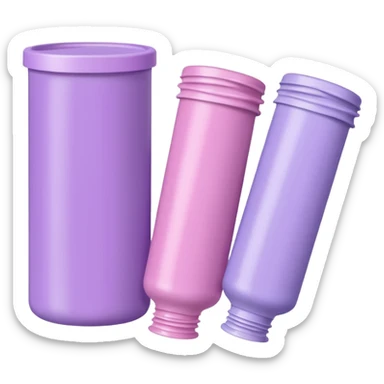 tubes of pastel hair dye in pink and lilac sticker