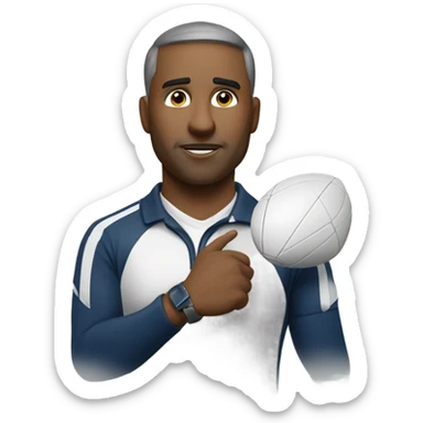 Football coach at the fire station sticker