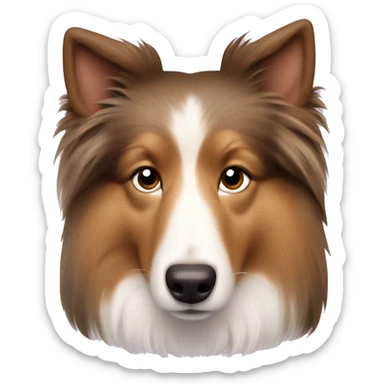 Shetland sheepdog heart sticker