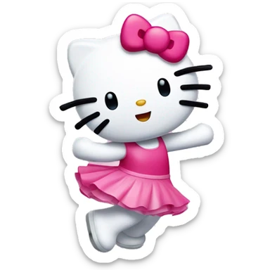 Hello kitty dancing sticker