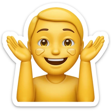 emoji that’s choking itself with their hands with a smile and tears  sticker
