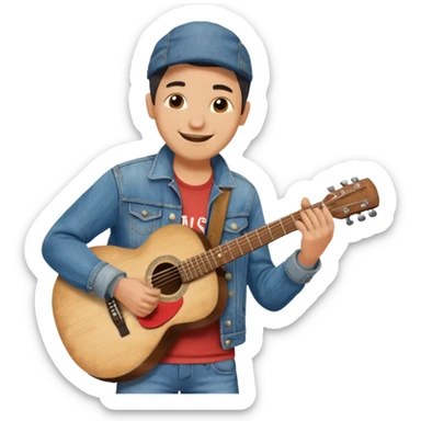 Guitar busker,Street Performers sticker