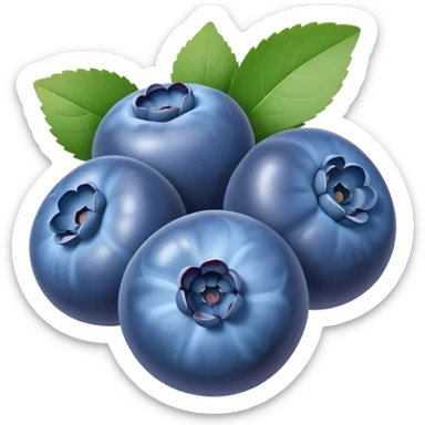 fresh juicy blueberries sticker