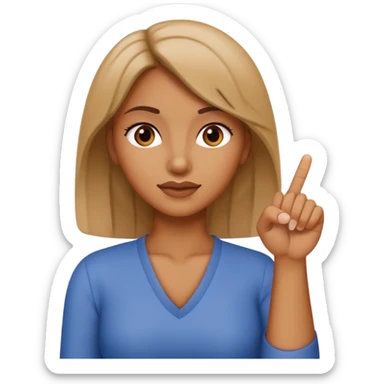 Female shaking finger saying no sticker