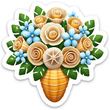 Seashell bouquet  sticker
