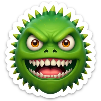 Monster with a weird face  sticker